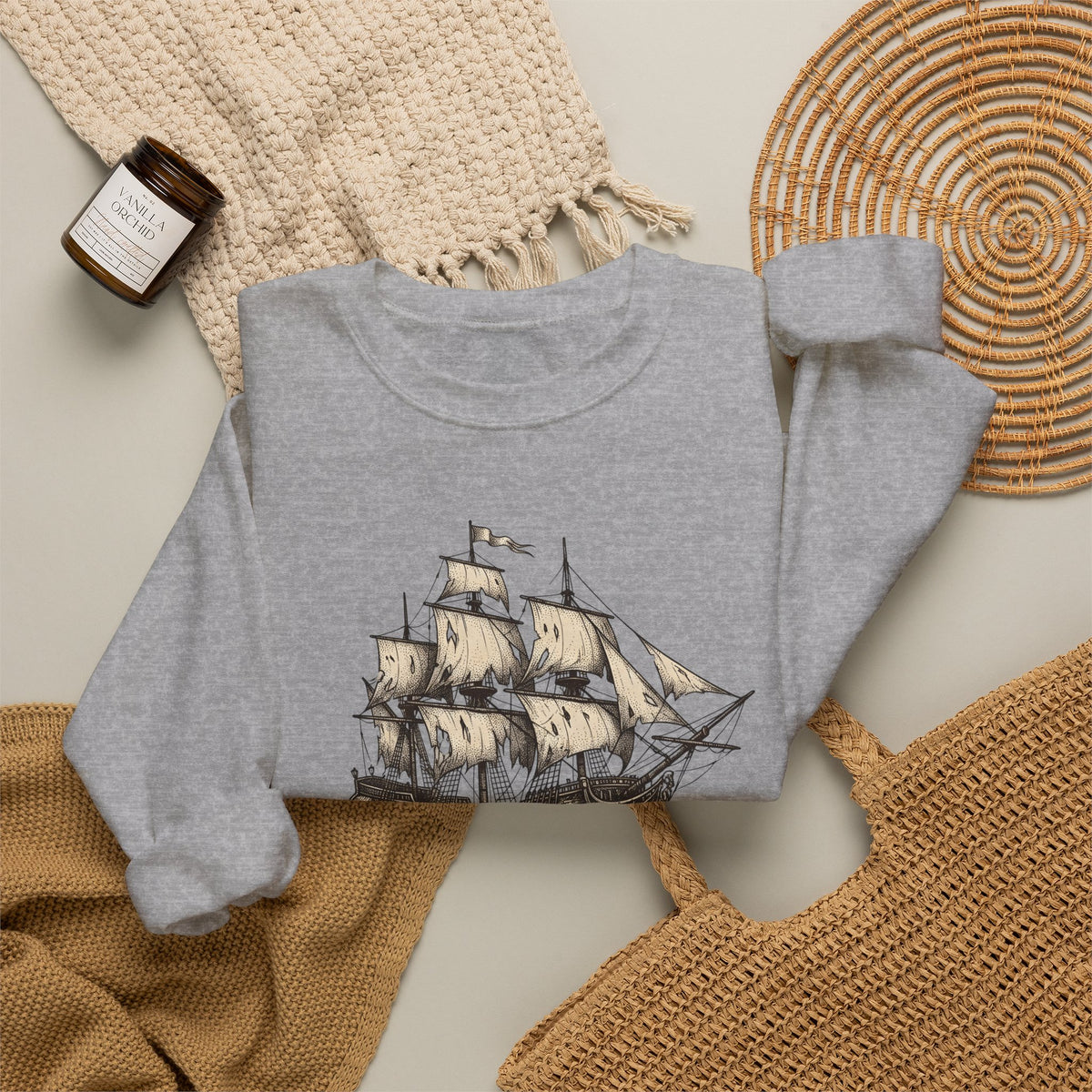 Capybara Boat Sweatshirt Capybara Wildlife Gift Women Retro Sweatshirt Rodent Sweatshirt Capybara Fan Vintage Sweatshirt Animal Graphic Sketch Cattails Sweatshirt