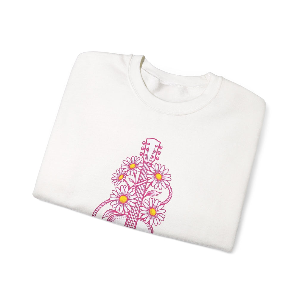 Guitar Bouquet Sweatshirt Cowgirl Cowboy Gift Women Rustic Sweatshirt Flower Arrangement Sweatshirt Rodeo Fan Country Sweatshirt Cowpoke Graphic Retro Twine