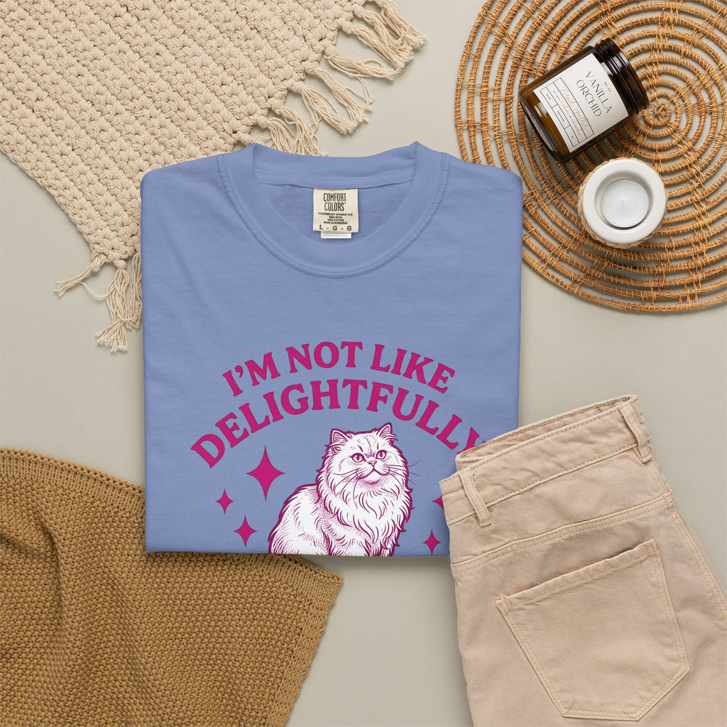 Furry Cat T-Shirt Funny Animal Gift Women Classic T-Shirt Kitten T-Shirt Humor Fan Cartoon T-Shirt Creature Graphic Doodle Throw T-Shirt T-Shirt