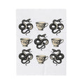 Serpent Tea Cup Blanket Boho Chic Magic Gift Women Retro Blanket Tea Cup Blanket Hippie Fan Vintage Blanket Mystical Graphic Dark Flower Blanket Blanket