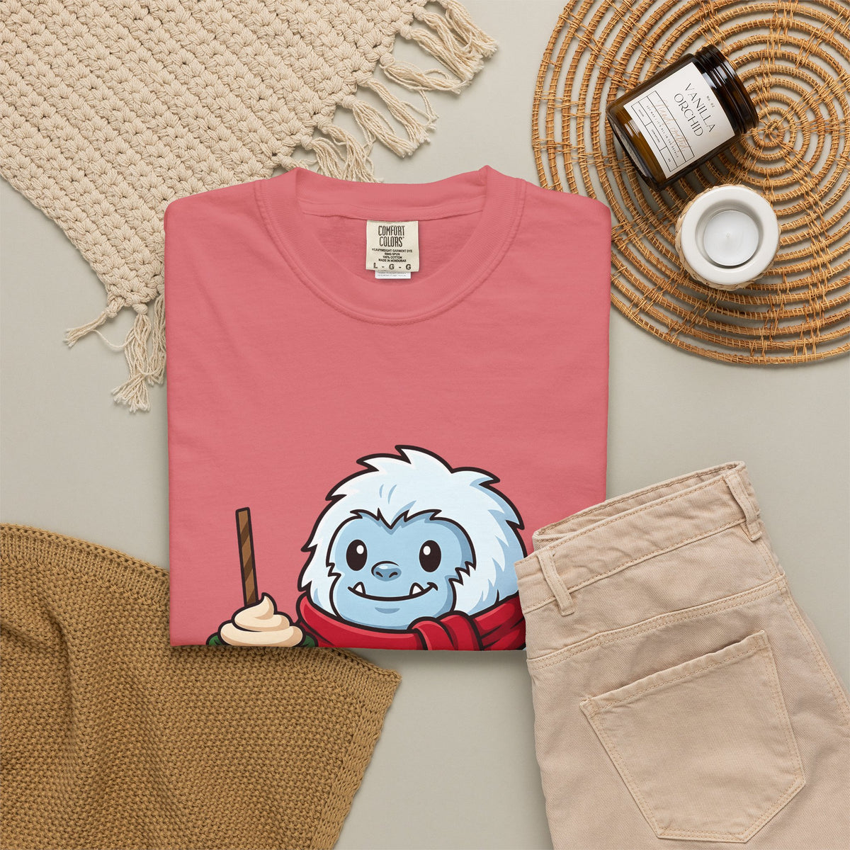 Abominable Snowman Christmas Holiday Gift Comic Yeti Xmas Fan Cartoon Holiday Chibi T-Shirt