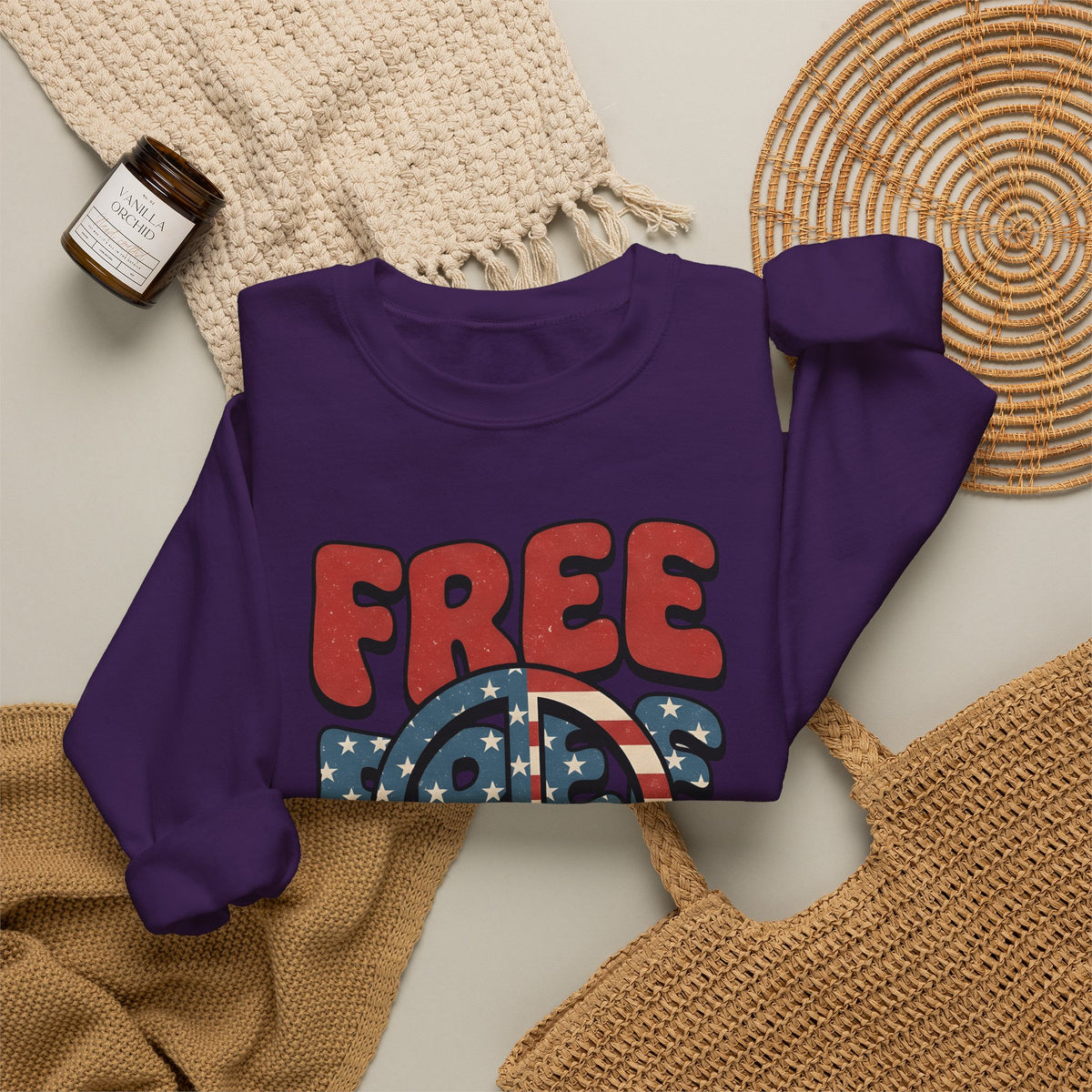 Peace Sign Sweatshirt 4th Of July Independence Gift Women Nostalgic Sweatshirt Peace Symbol Sweatshirt Patriot Fan Retro Sweatshirt Liberty Graphic Classic