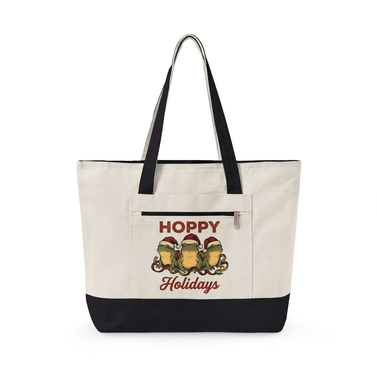 Frog Holiday Hats Christmas Wildlife Gift Cartoon Toad Xmas Fan Toad Animal Line Sash Tote Bag