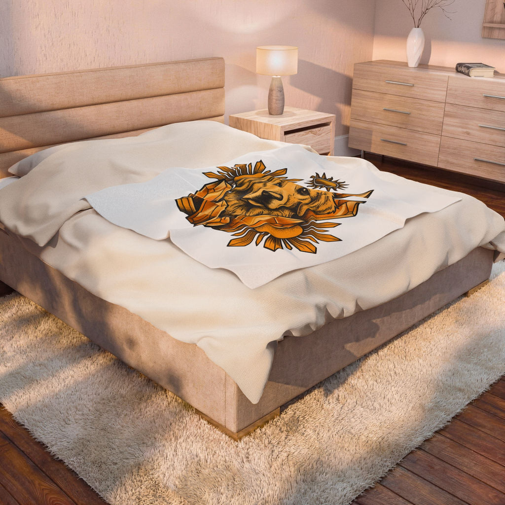 Golden Retriever Blanket Dog Sunlight Gift Women Bohemian Blanket Retriever Blanket Dog Fan Puppy Blanket Sunshine Graphic Retro Crystals Blanket