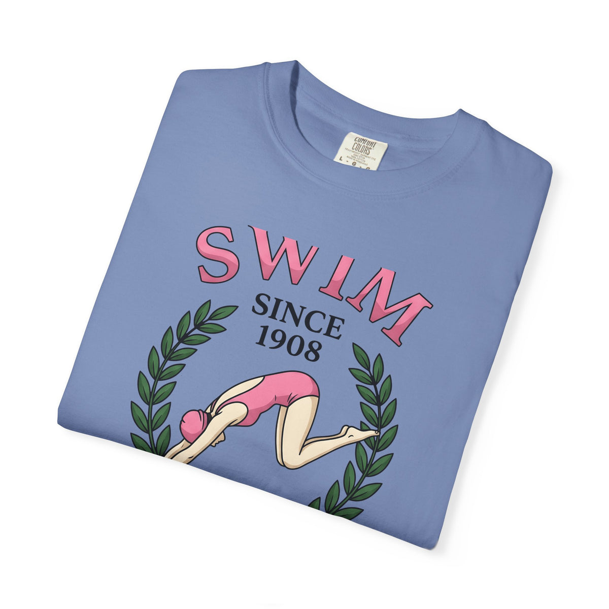 Swim Graphic T-Shirt Swimming Exercise Gift Women Antique T-Shirt Swimwear T-Shirt Aquatic Enthusiast Vintage T-Shirt Fitness Graphic Old School