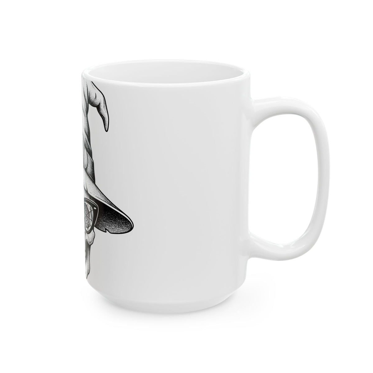Skeleton Witch Hat Mug Halloween Dark Gift Women Traditional Tattoo Mug Witch Hat Mug Horror Fan Tattooed Mug