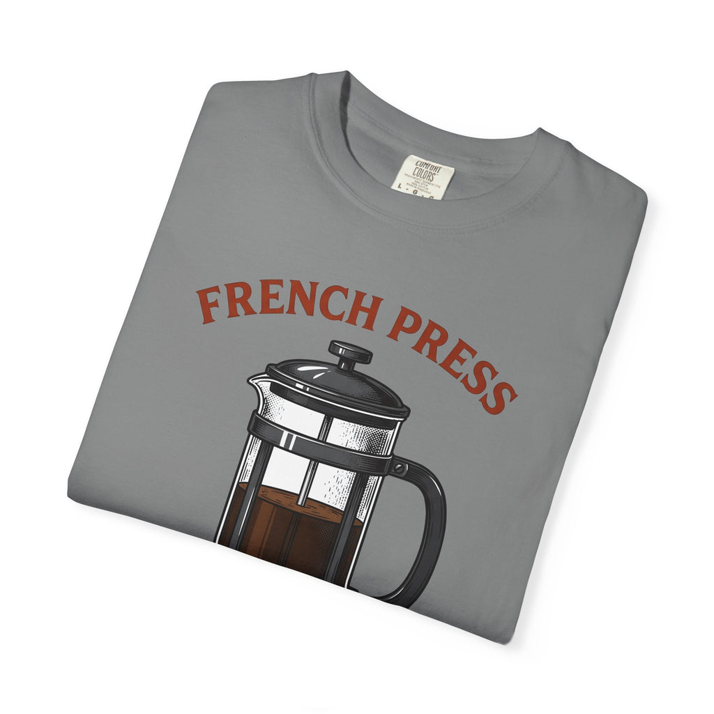 French Press T-Shirt Coffee Cafe Gift Women Sketch T-Shirt Cafetiere T-Shirt Coffee Fan Coffee Art T-Shirt Coffee Shop Graphic Cartoon Coffee T-Shirt