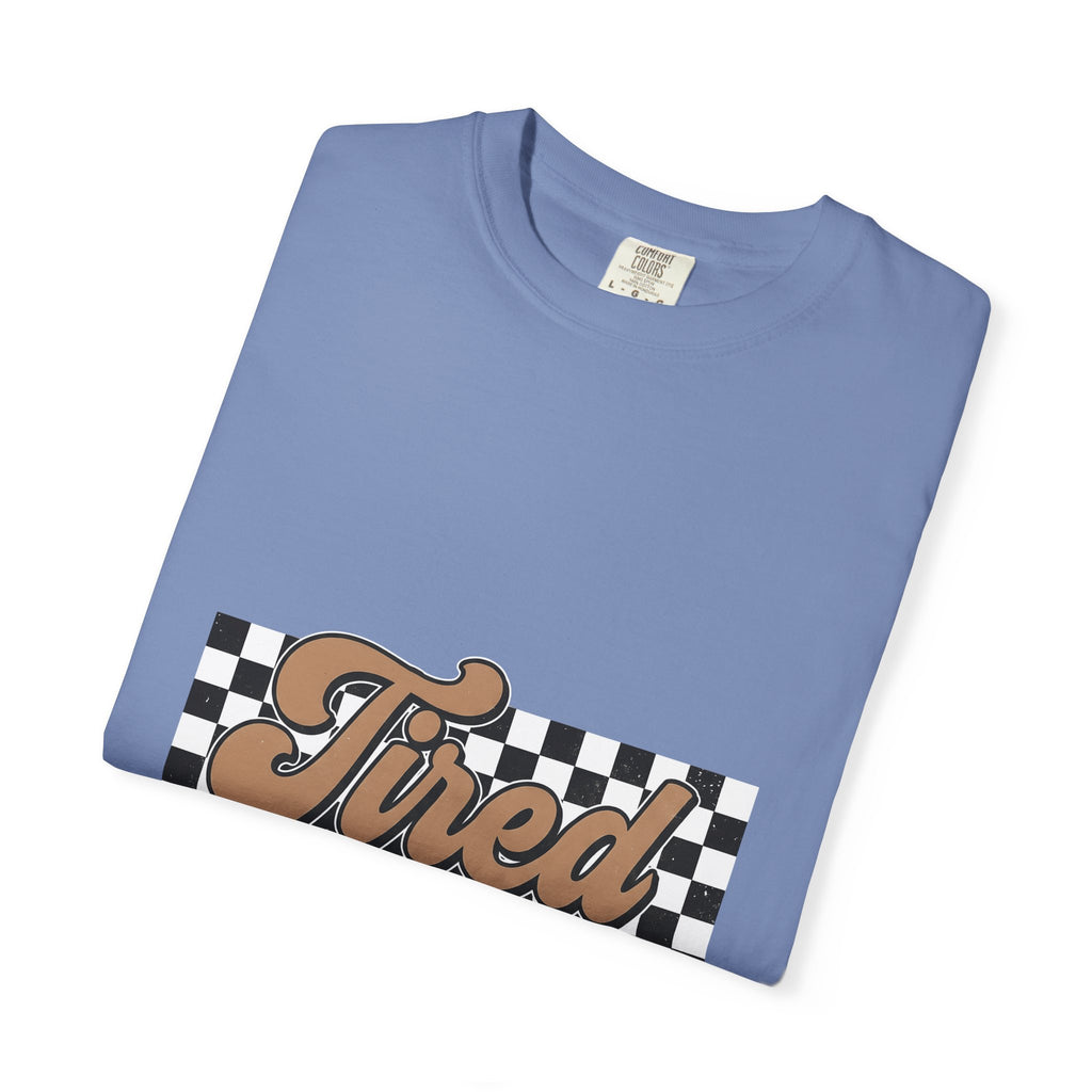 Cursive Font T-Shirt Mom Comedy Gift Women Nostalgic T-Shirt Script T-Shirt Mother Fan Vintage T-Shirt Humor Graphic Old-Fashioned Check Pattern