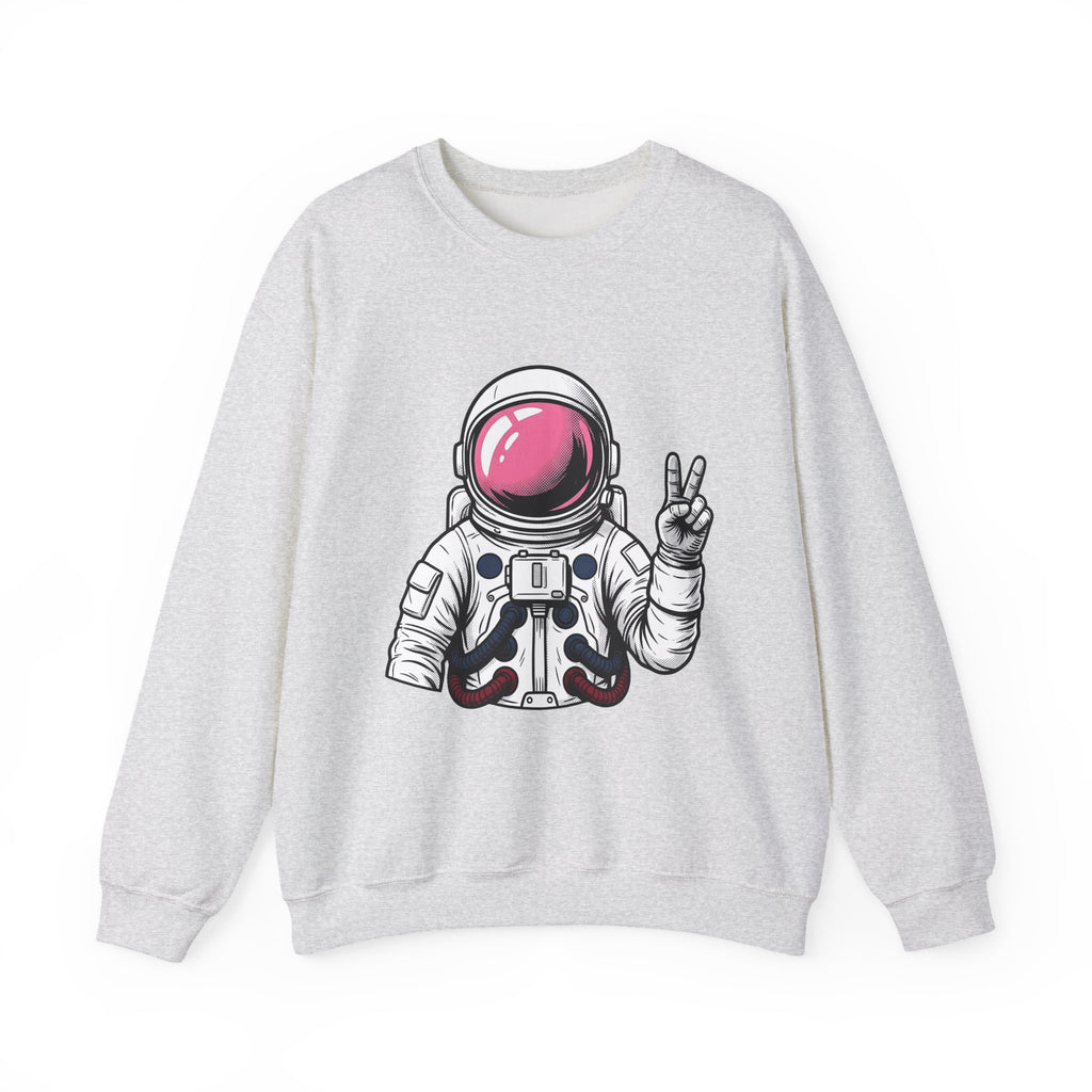 Astronaut Graphic Sweatshirt America Space Gift Women Comic Sweatshirt Cosmonaut Sweatshirt Patriot Fan Galactic Graphic Illustration Cartoon Sweatshirt Retro