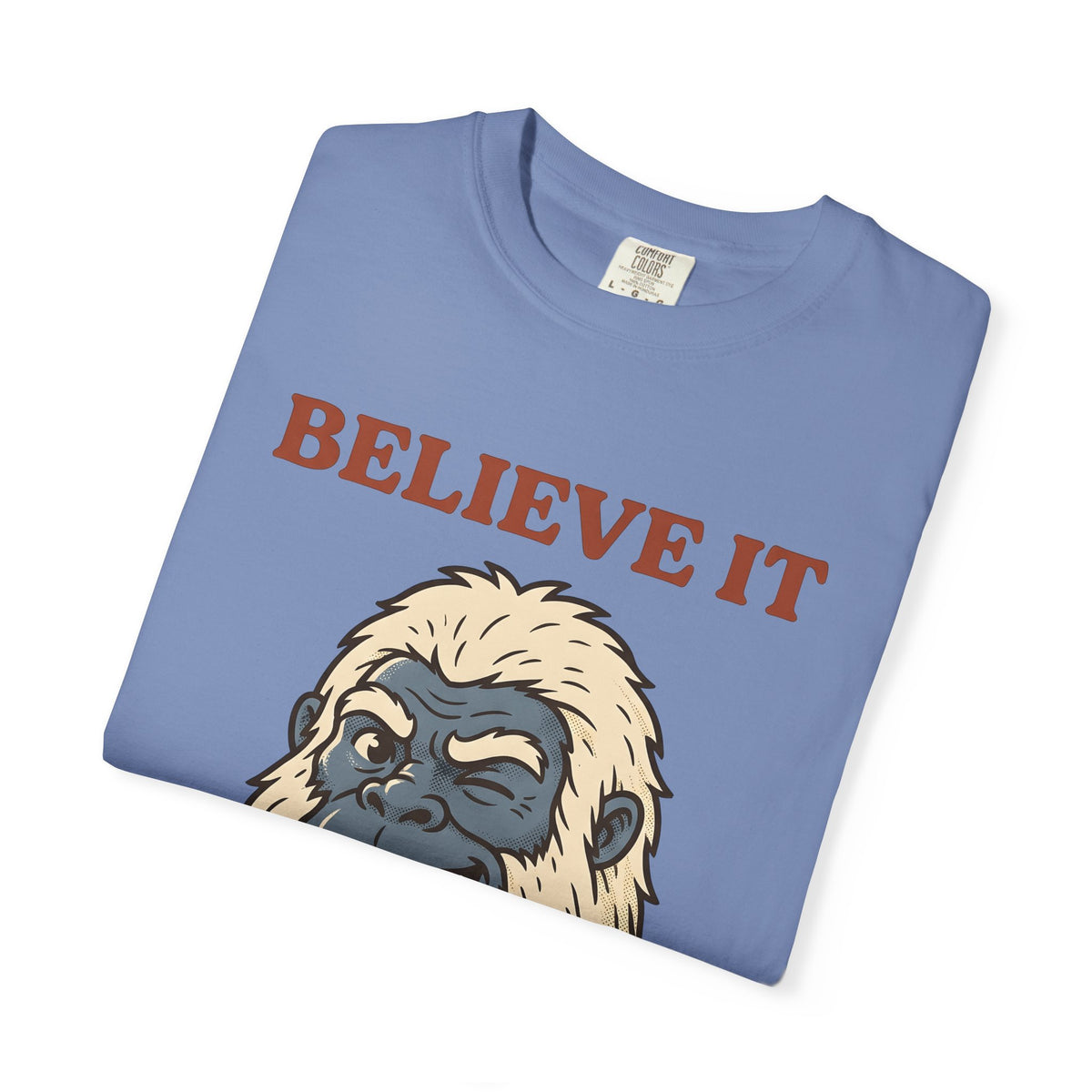 Abominable Snowman Face T-Shirt Christmas Jokes Gift Women Comic T-Shirt Yeti T-Shirt Xmas Fan Cartoon T-Shirt Pun Graphic Retro Holiday Lights