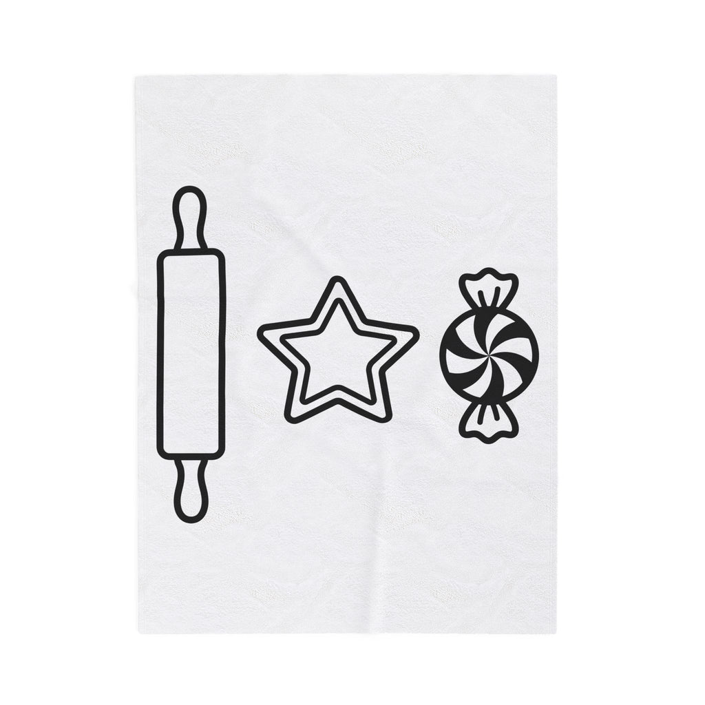 Pastry Symbols Christmas Desserts Gift Simple Bakery Holiday Fan Minimalist Treat Contemporary Blanket