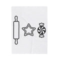 Pastry Symbols Christmas Desserts Gift Simple Bakery Holiday Fan Minimalist Treat Contemporary Blanket