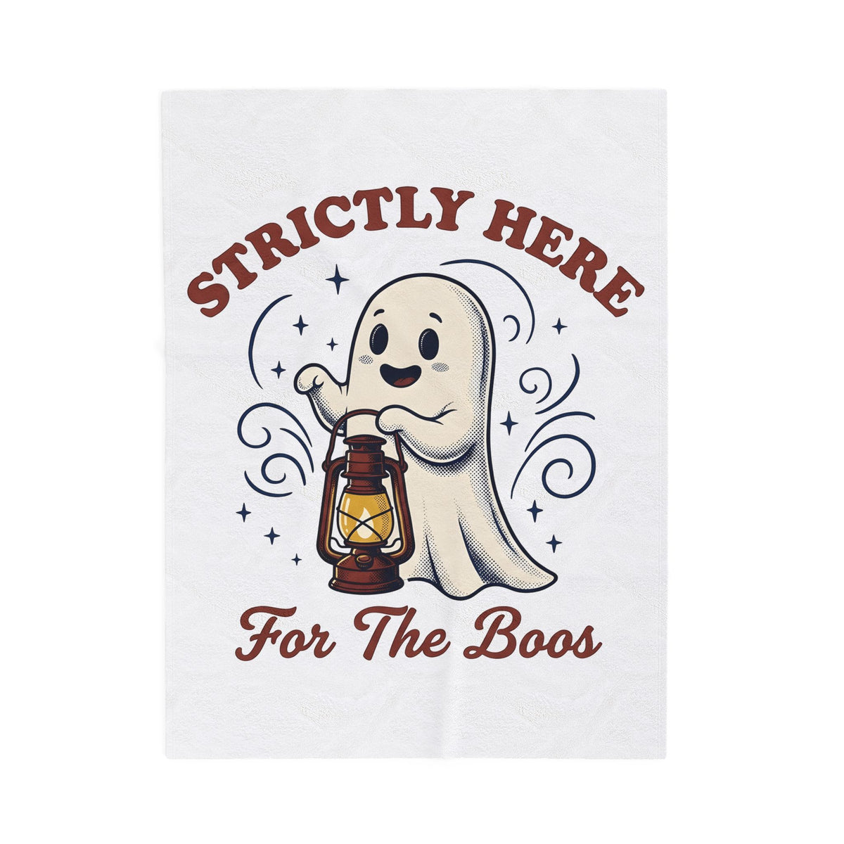 Cute Ghost Halloween Party Gift Cartoon Specter Spooky Fan Boo Vintage Lantern Blanket