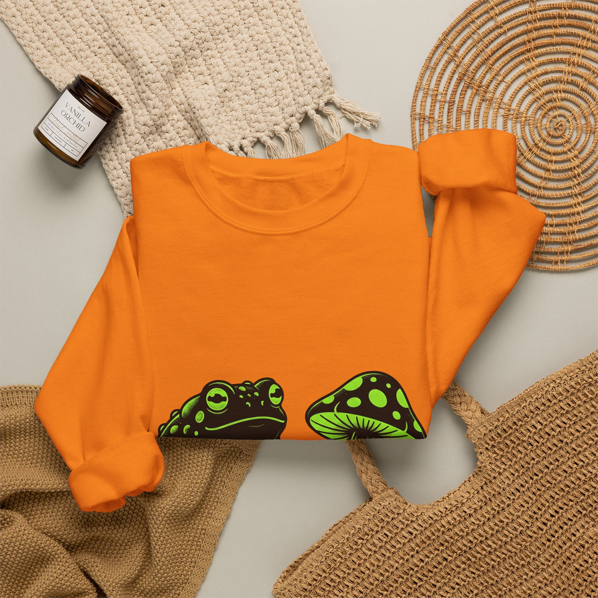 Toad Fungus Sweatshirt Halloween Spells Gift Women Dark Sweatshirt Chytrid Sweatshirt Horror Fan Gothic Sweatshirt Magic Graphic Retro Glow Sweatshirt