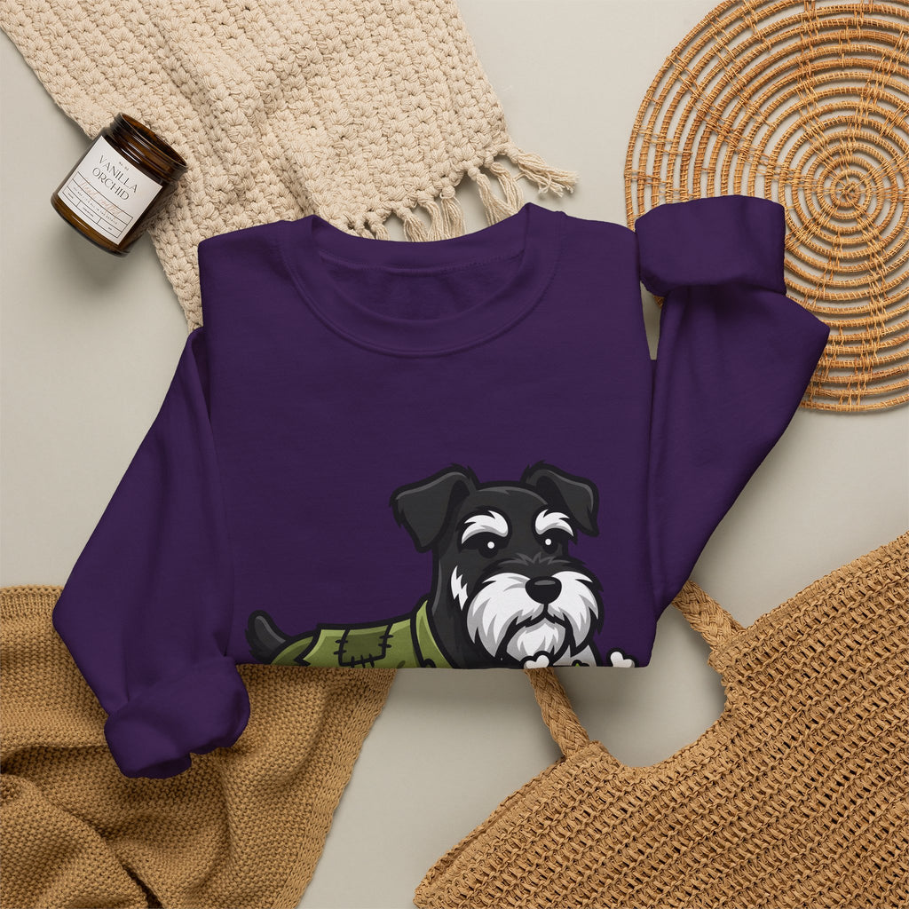 Schnauzer Pet Sweatshirt Halloween Animal Gift Women Animated Sweatshirt Dog Sweatshirt Horror Fan Cartoon Sweatshirt Creature Graphic Classic Candy Container