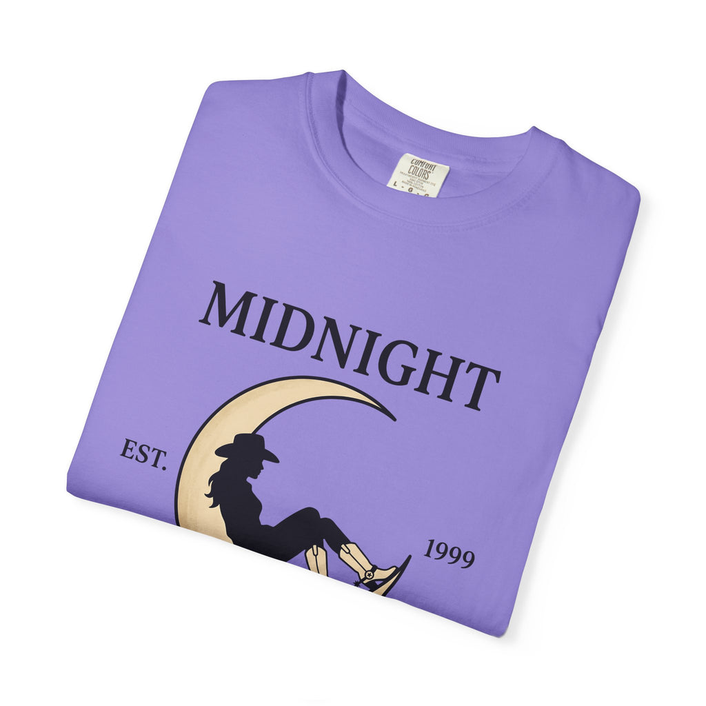 Cowgirl Moon Cowgirl Ranch Gift Cartoon Moonlight Cowgirl Fan Toon Farm Sketch Riding Boots T-Shirt