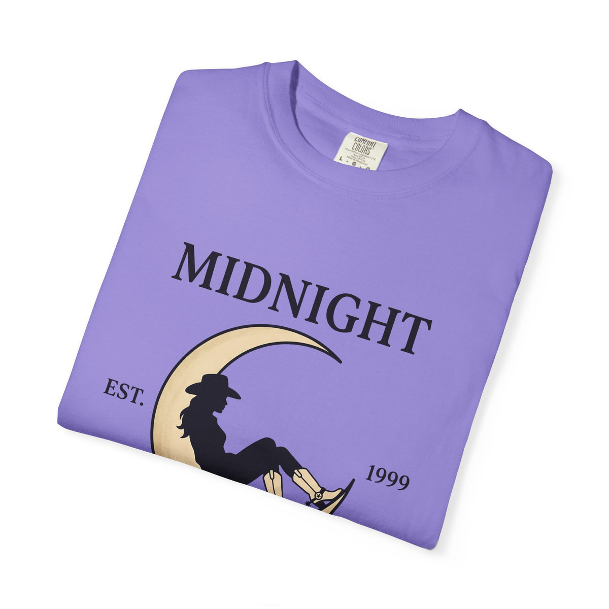 Cowgirl Moon Cowgirl Ranch Gift Cartoon Moonlight Cowgirl Fan Toon Farm Sketch Riding Boots T-Shirt