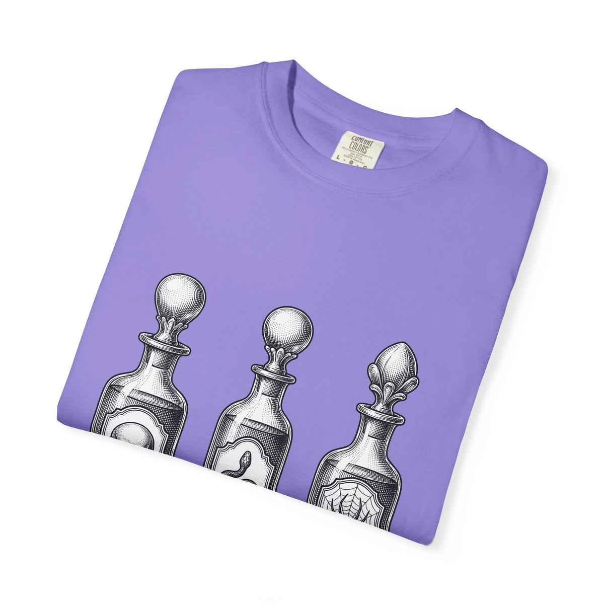 Elixir Jars T-Shirt Boho Chic Party Gift Women Hand Drawn T-Shirt Apothecary Jars T-Shirt Bohemian Fan Illustrated T-Shirt Rave Graphic Macabre