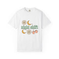 Moon Blossom Graphic T-Shirt Nurses Drink Gift Women Cartoon T-Shirt Flower T-Shirt