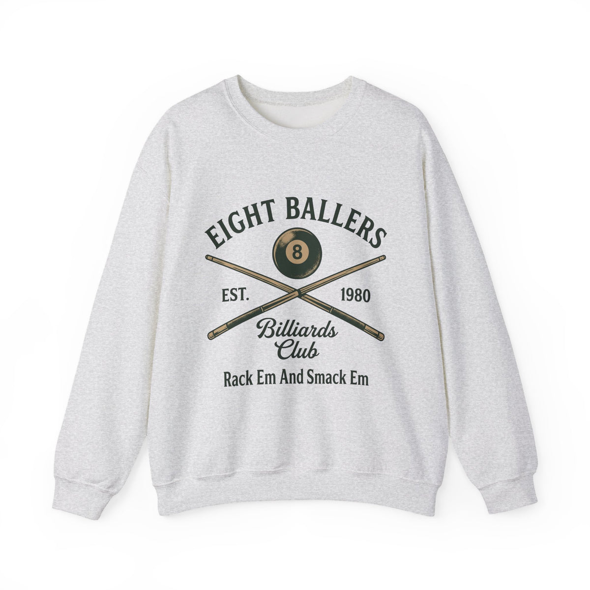 Eight Ball Sweatshirt Billiards Bar Gift Women Vintage Sweatshirt Magic Ball Sweatshirt Pool Fan Distressed Sweatshirt Pub Graphic Retro Pool Cues Sweatshirt