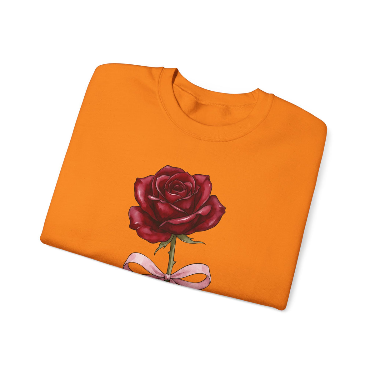 Rose Flower Sweatshirt Floral Romantic Gift Women Watercolor Sweatshirt Flower Sweatshirt Floral Fan Painted Sweatshirt Lovely Graphic Hand Drawn Bow Sweatshirt