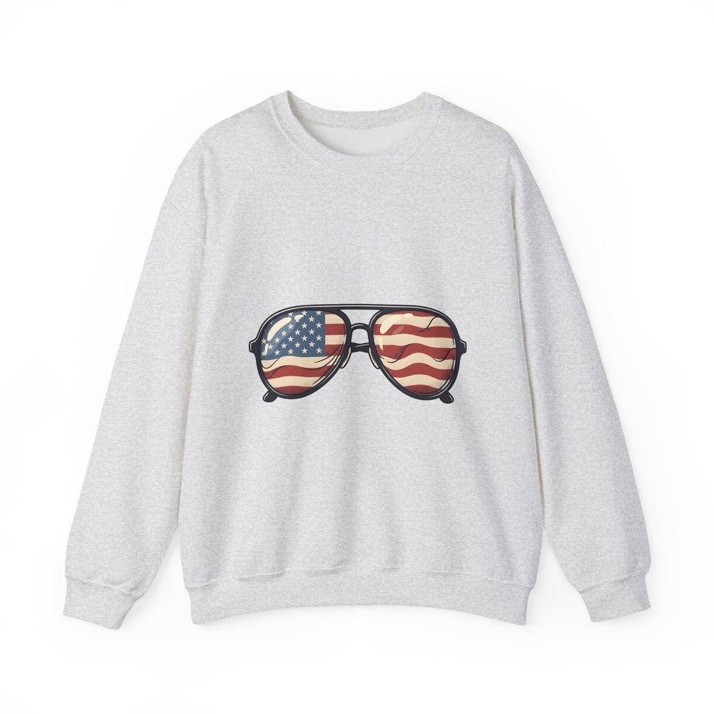 Sunglass Aviators Sweatshirt 4th Of July Freedom Gift Women Hand Drawn Sweatshirt Shades Sweatshirt Independence Day Fan Illustrated Sweatshirt Liberty Graphic