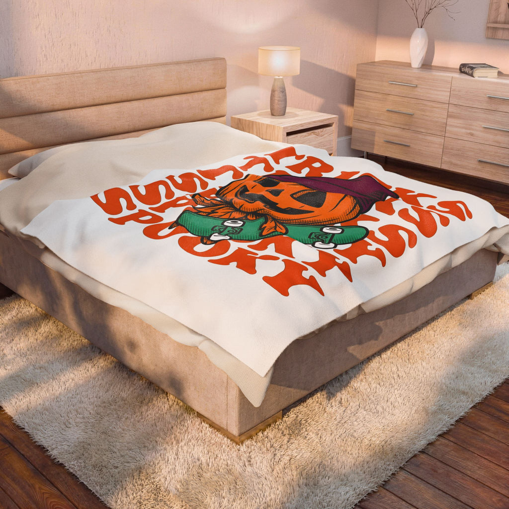 Halloween Pumpkin Halloween Sports Gear Gift Caricature Gourd Halloween Fan Cartoon Athletic Blanket