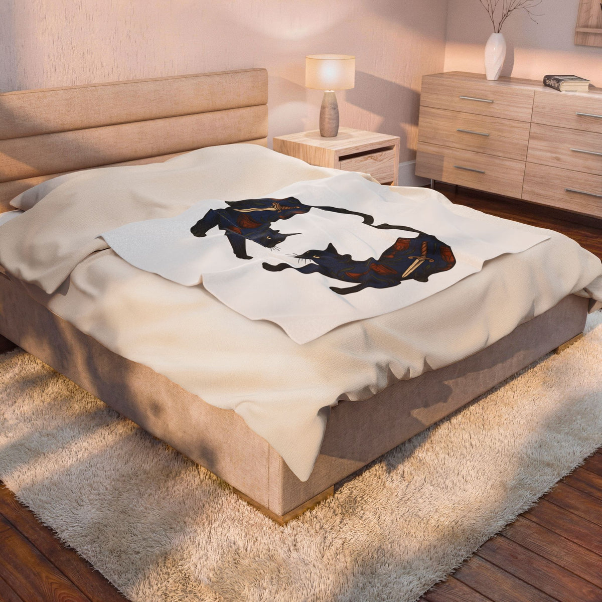 Black Cat Art Blanket Cat Sorcery Gift Women Free Spirit Blanket Cat Blanket Cat Fan Fauvist Blanket Magic Graphic Classic Cutlass Blanket