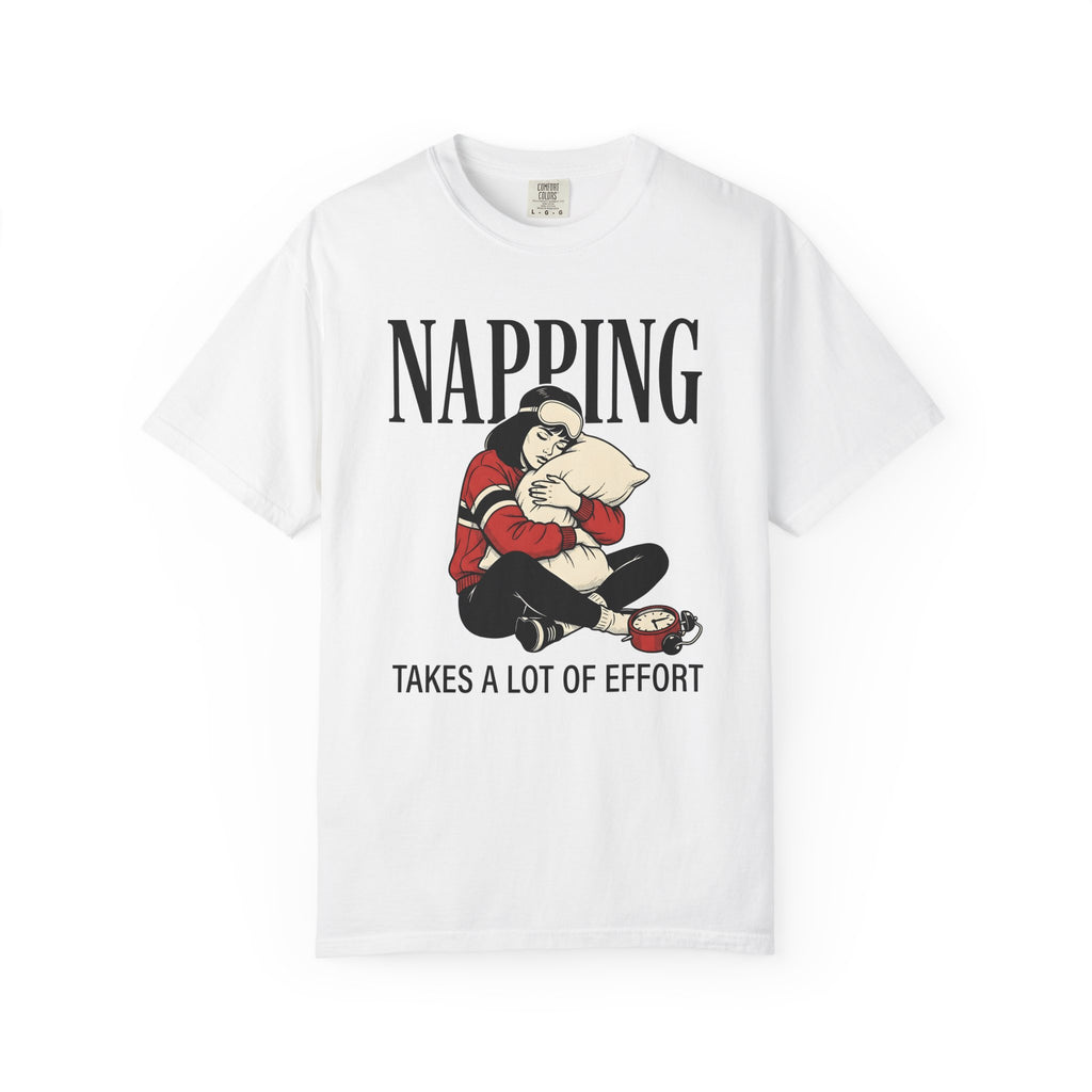 Girl T-Shirt T-Shirt Funny Sleep Gift Women Comic T-Shirt Plushie T-Shirt Humor Fan Cartoon T-Shirt Slumber Graphic Retro Alarm Clock T-Shirt