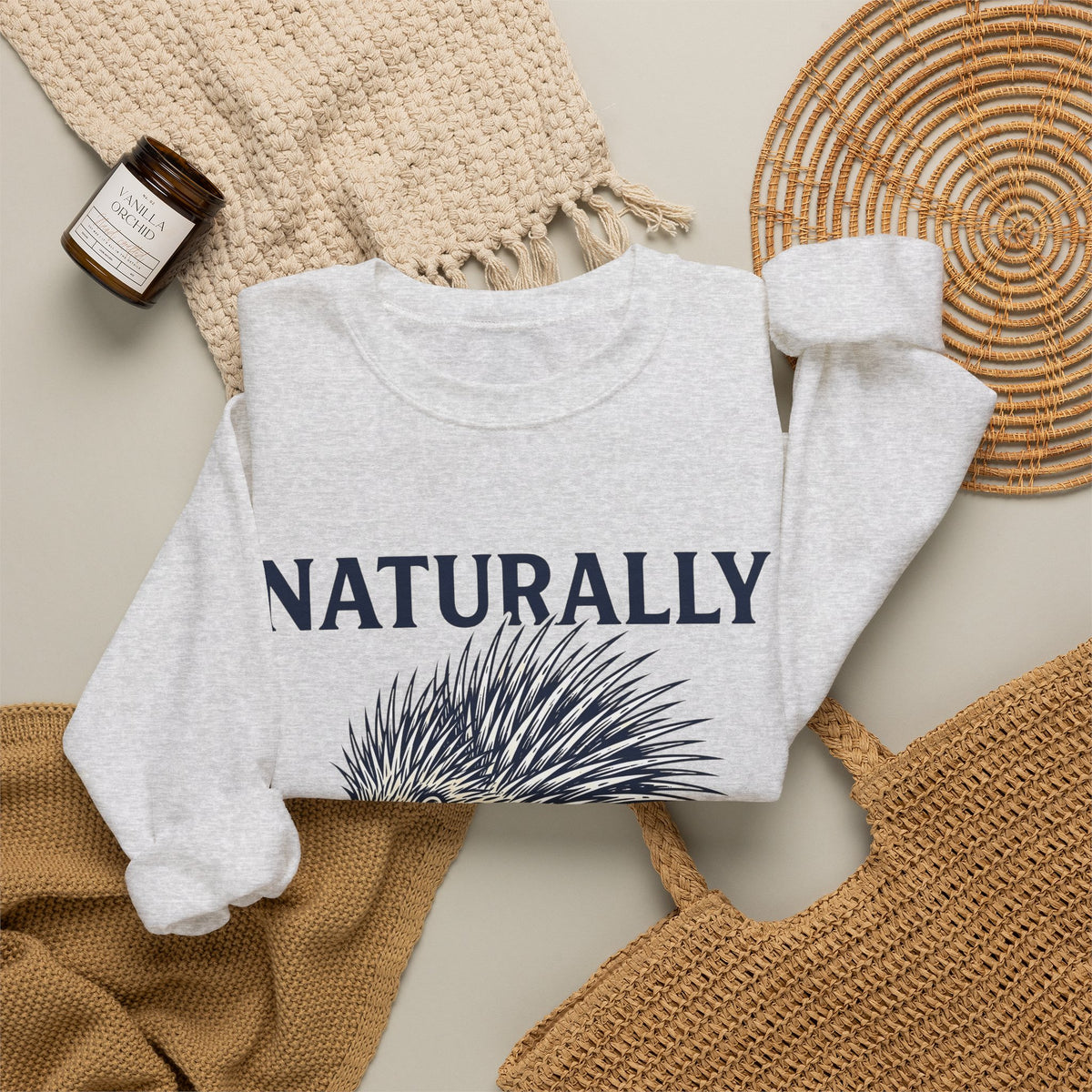 Porcupine Sweatshirt Animal Pun Humor Gift Women Hand Drawn Sweatshirt Hedgehog Sweatshirt Pun Fan Hand Drawn Sweatshirt Funny Graphic Vintage Quills Sweatshirt