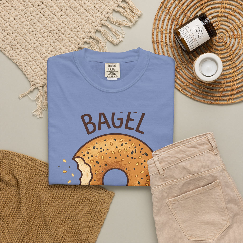 Bagel Desserts Morning Gift Doodle Bagel Pastry Fan Hand Drawn Breakfast Old School T-Shirt