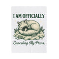 Resting Fox Funny Wildlife Gift Sketch Fox Humor Fan Drawing Retro Star Shapes Blanket