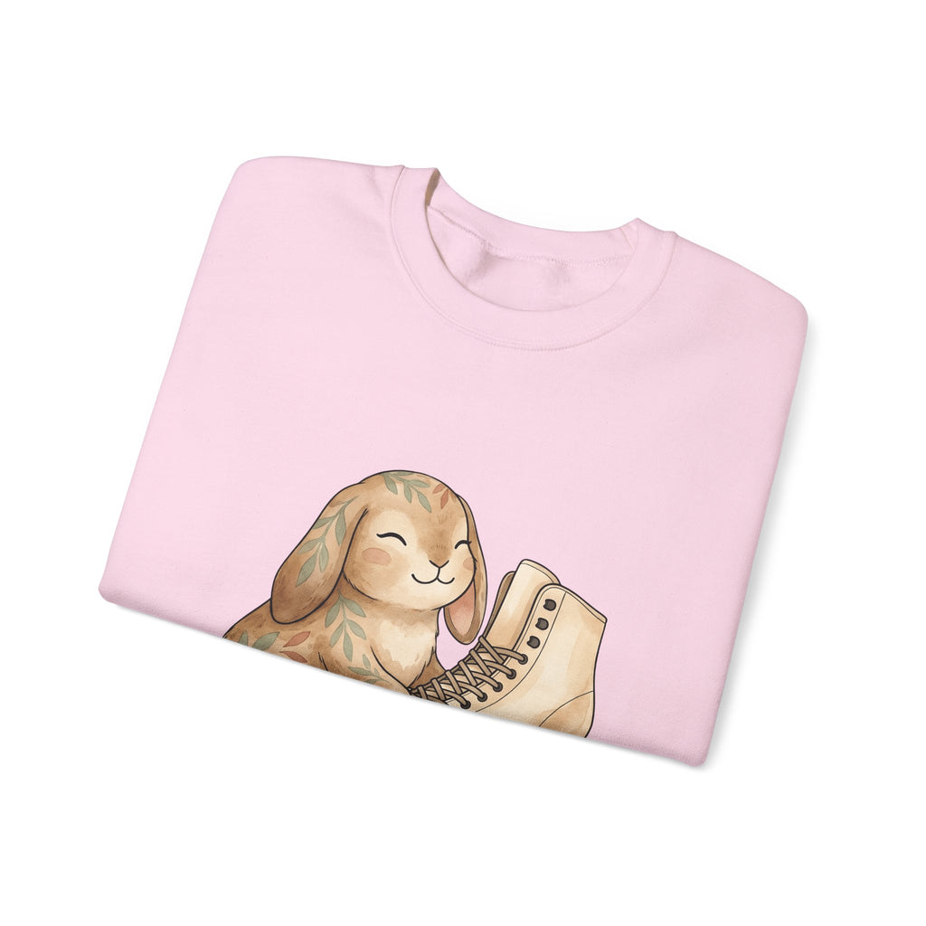 Bunny Skate Sports Fauna Gift Adorable Rabbit Skate Athlete Fan Wildlife Cute Brushstroke Sweatshirt
