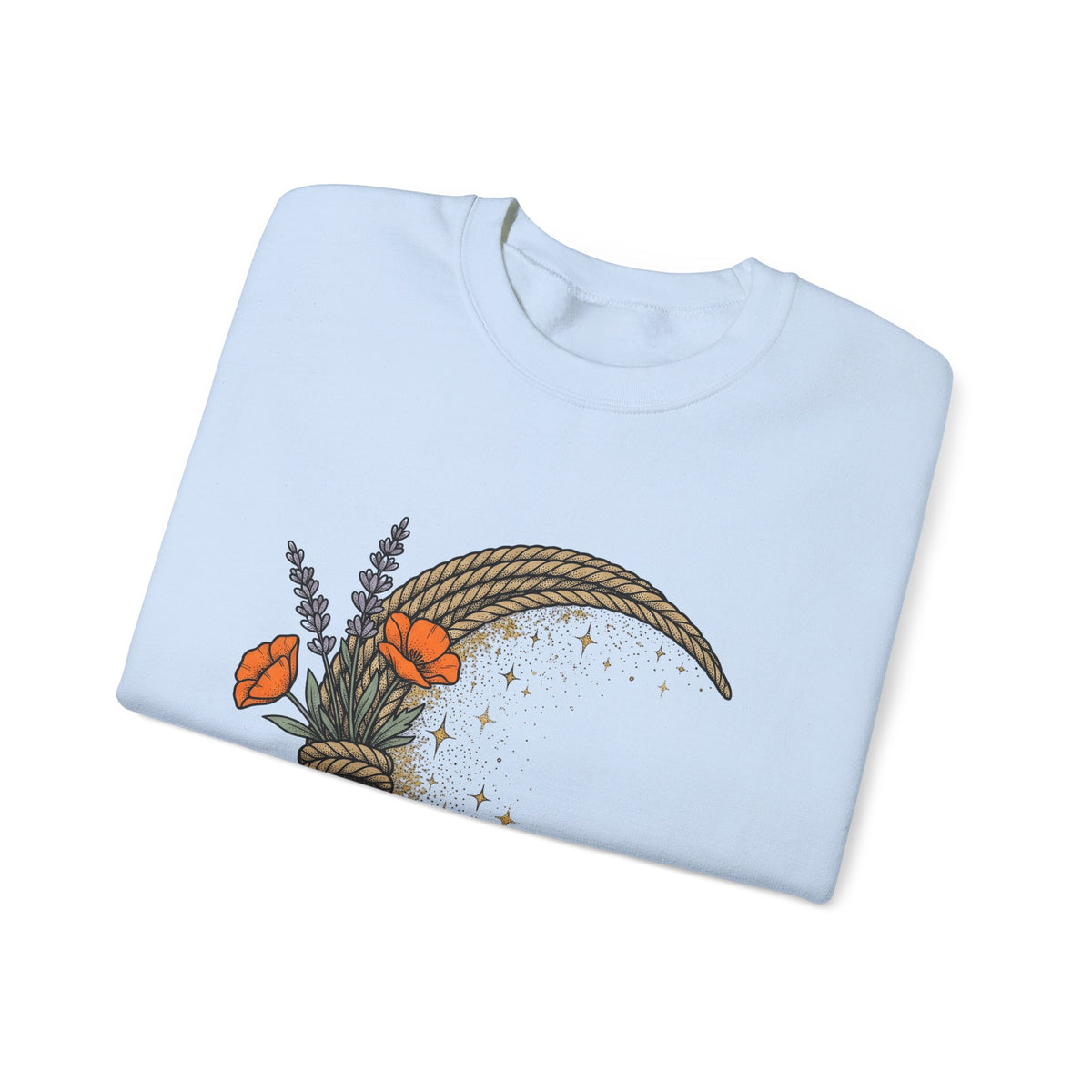 Rope Moon Sweatshirt Cowgirl Western Gift Women Boho Sweatshirt Lunar Sweatshirt Rodeo Fan Hippie Sweatshirt Country Graphic Vintage Wildflowers Sweatshirt