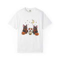 Bat Drawing T-Shirt Halloween Creatures Gift Women Charming T-Shirt Bat T-Shirt Spooky Fan Cartoon T-Shirt Monster Graphic Animated Gourd T-Shirt