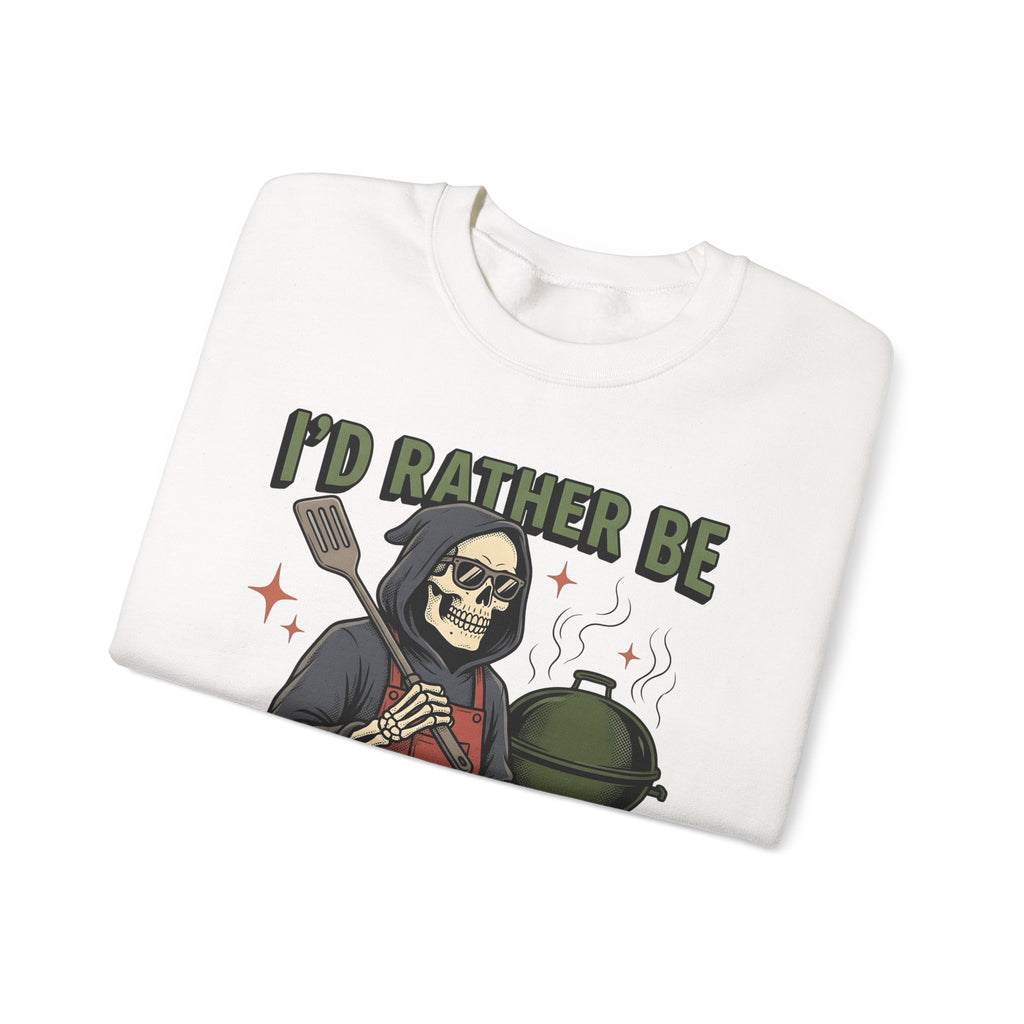 Skull Cook Sweatshirt Grilling Joke Gift Women Comic Sweatshirt Skeleton Sweatshirt Barbecue Fan Cartoon Sweatshirt Pun Graphic Retro Barbeque Sweatshirt