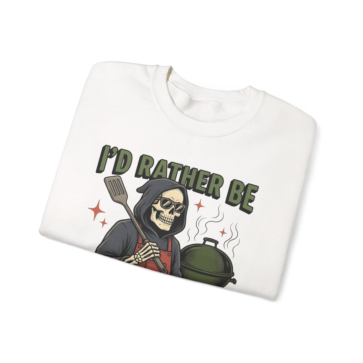 Skull Cook Sweatshirt Grilling Joke Gift Women Comic Sweatshirt Skeleton Sweatshirt Barbecue Fan Cartoon Sweatshirt Pun Graphic Retro Barbeque Sweatshirt