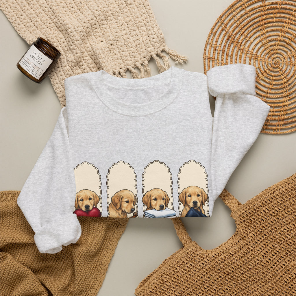 Golden Dog Puppy Nurse Pet Gift Puppy Healthcare Enthusiast Doggo Animal Minimalist Sweatshirt