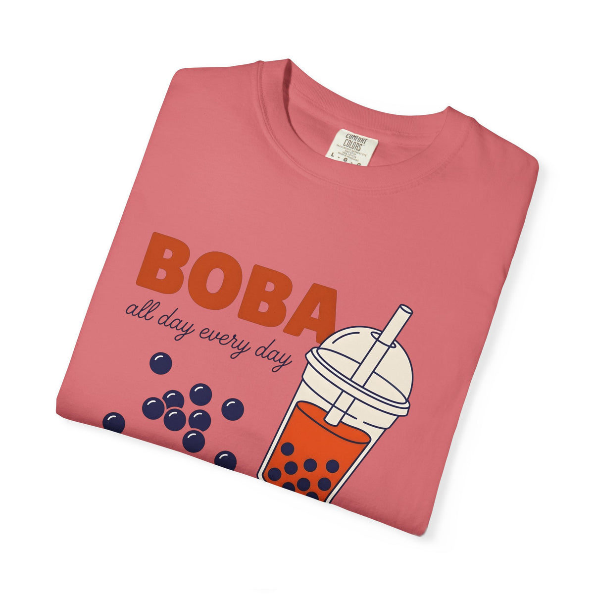 Tapioca Tea T-Shirt Boba Dessert Gift Women Hand Drawn T-Shirt Bubble Tea T-Shirt Boba Fan Hand Drawn T-Shirt Sweet Graphic Line Art Carp T-Shirt