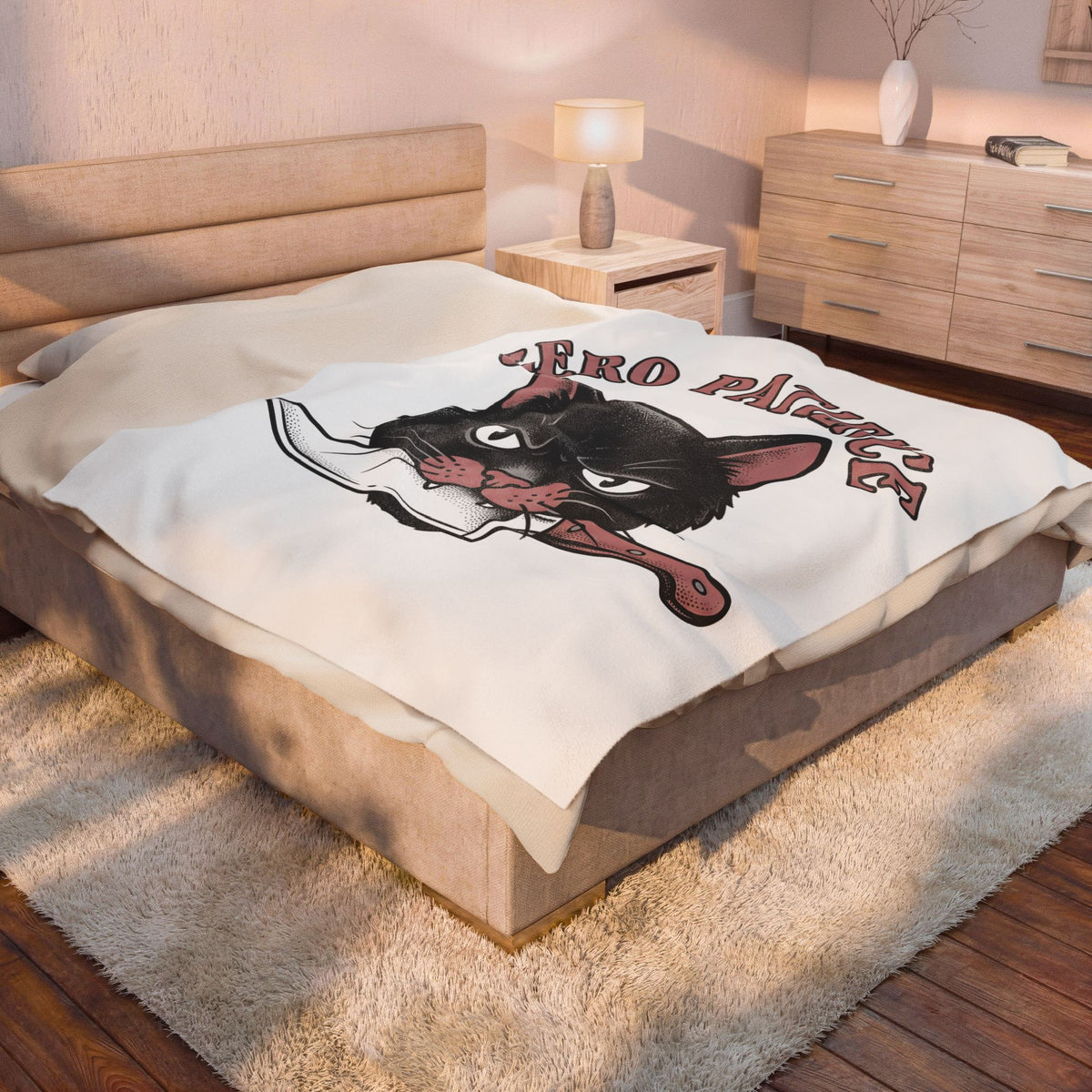 Black Kitten Blanket Halloween Gothic Gift Women Retro Blanket Kitten Blanket Horror Fan Dark Blanket Gothic Graphic Sketch Blade Blanket