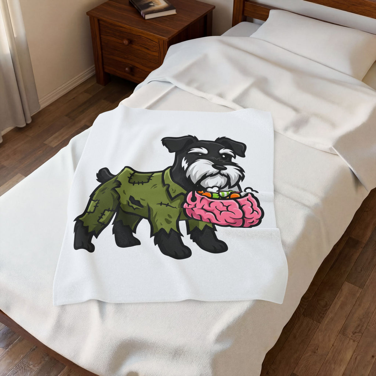 Schnauzer Pet Blanket Halloween Animal Gift Women Animated Blanket Dog Blanket Horror Fan Cartoon Blanket Creature Graphic Classic Candy Container