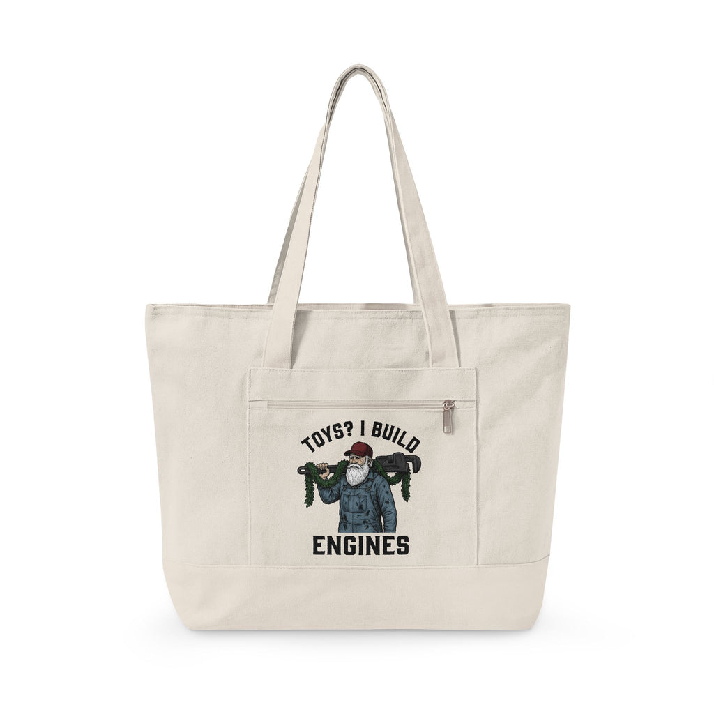 Santa Fixer Tote Bag Christmas Vehicles Gift Women Classic Tote Bag Kris Kringle Tote Bag Xmas Fan Vintage Car Graphic Tote Bag Line Art Mechanic Tool
