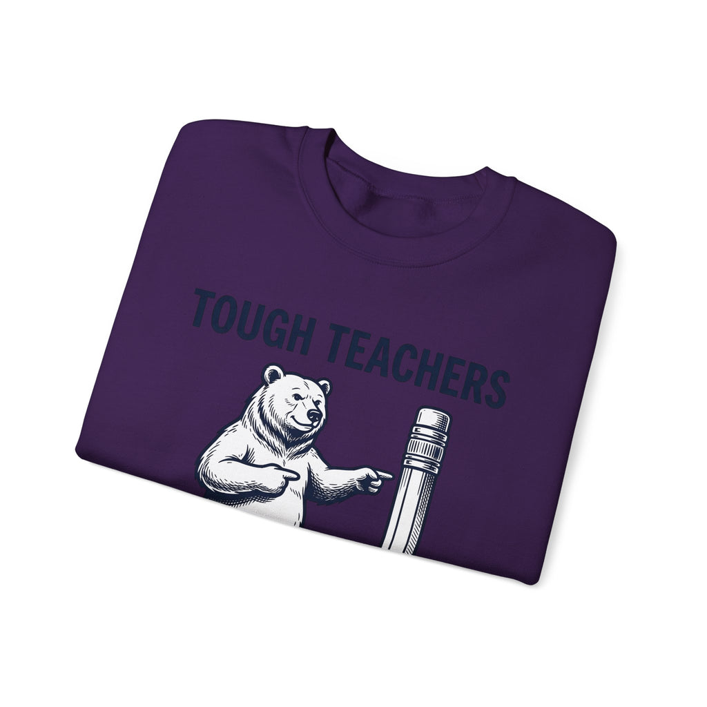Bear Pen Sweatshirt Teachers Wildlife Gift Women Sketch Sweatshirt Pen Holder Sweatshirt Educator Enthusiast Drawing Illustration Retro Classroom Sweatshirt