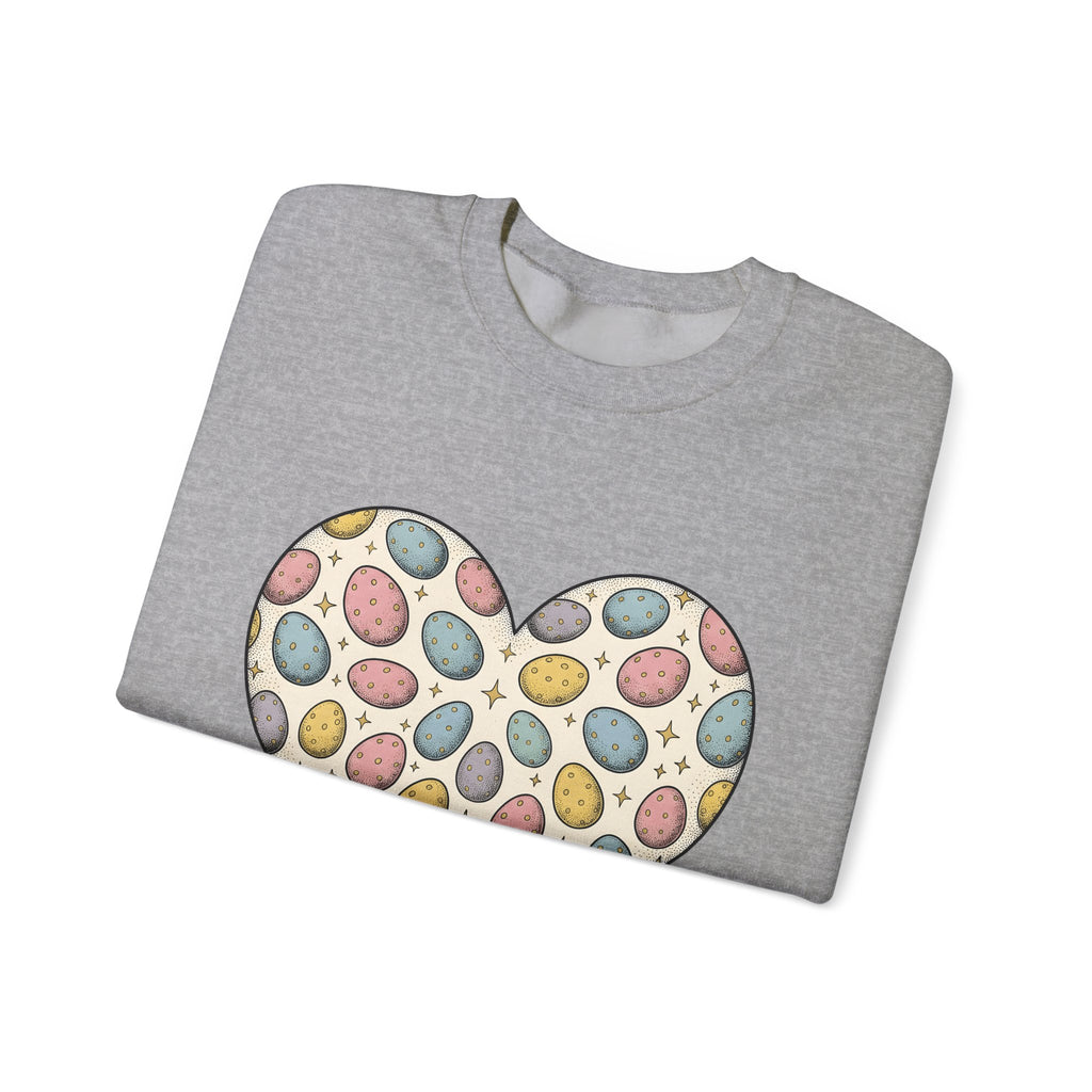 Heart Egg Sweatshirt Easter Festivity Gift Women Hand Drawn Sweatshirt Easter Egg Sweatshirt Easter Fan Hand Drawn Sweatshirt Celebration Graphic Classic