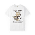 Frog Tea T-Shirt Funny Animal Gift Women Cartoon T-Shirt Tea T-Shirt Humor Fan Comic T-Shirt Creature Graphic Vintage Suit T-Shirt