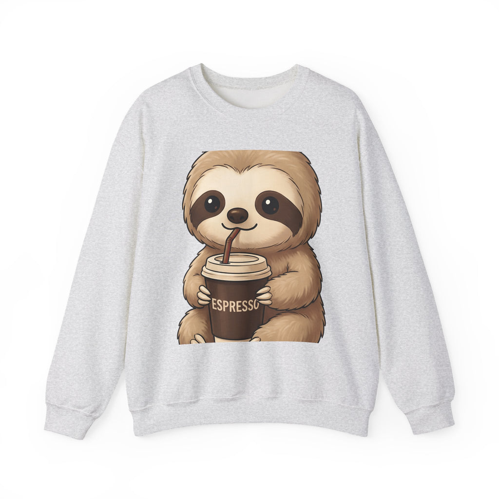 Sloth Java Sweatshirt Coffee Creature Gift Women Playful Sweatshirt Java Sweatshirt Coffee Fan Cute Sweatshirt Animal Graphic Sketch Cup Sweatshirt