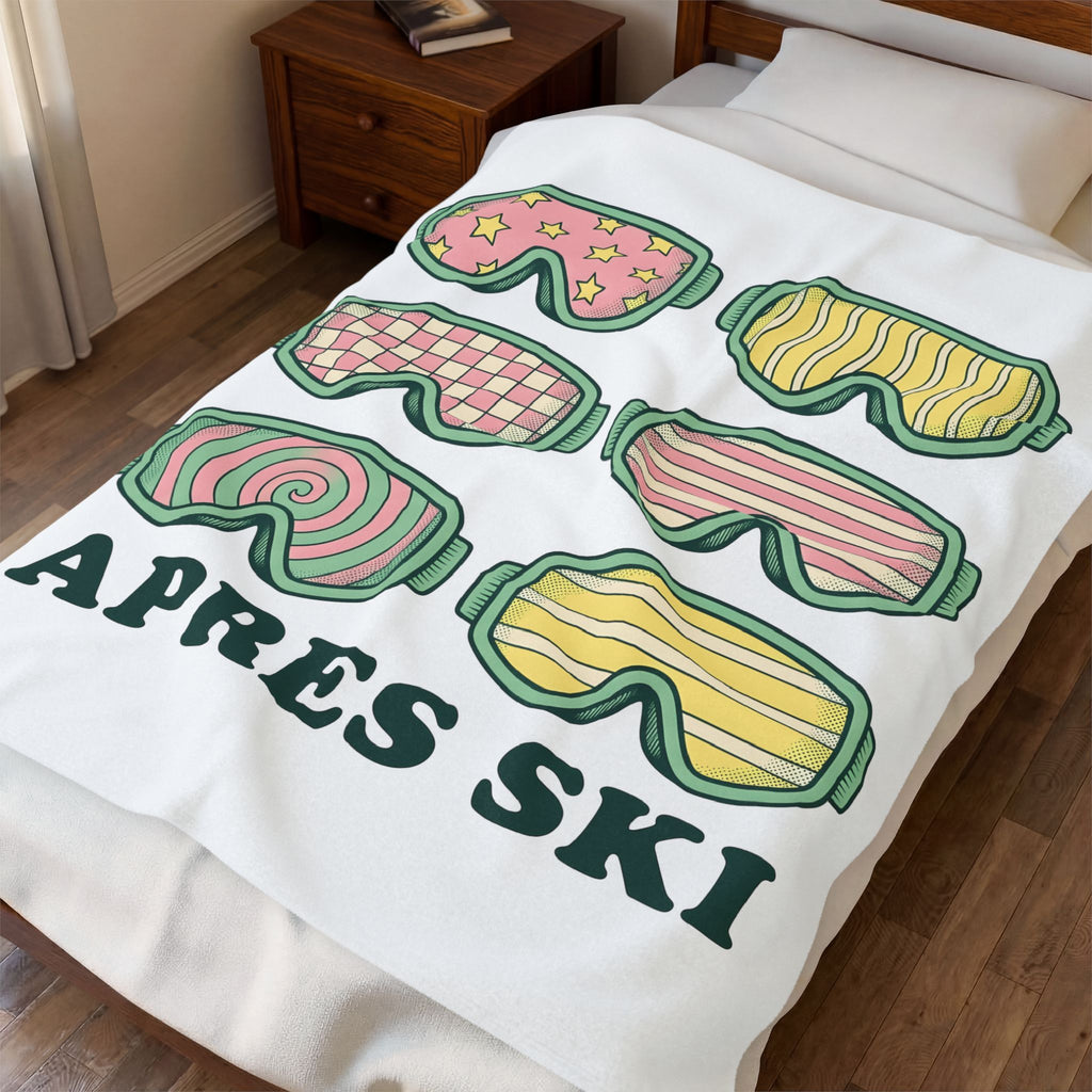 Ski Goggles Blanket Sports Skiing Gift Women Cartoon Blanket Goggles Blanket Athlete Enthusiast Comic Blanket Snowboard Graphic Vintage Stars