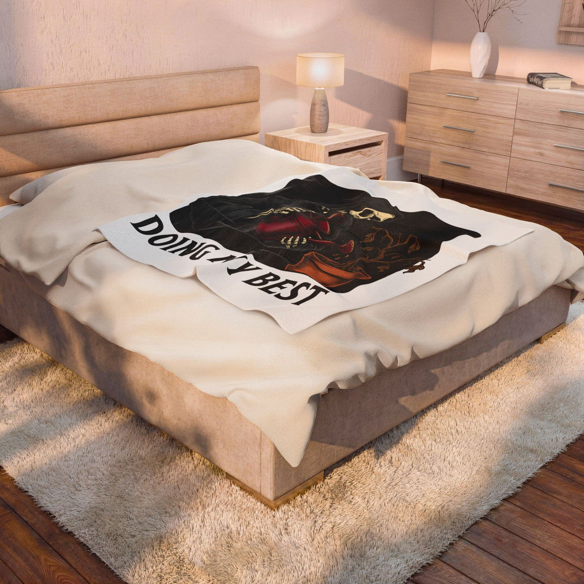 Dark Reaper Blanket Boho Chic Spooky Gift Women Retro Blanket Grim Reaper Blanket Bohemian Fan Vintage Blanket Horror Graphic Throwback Flower