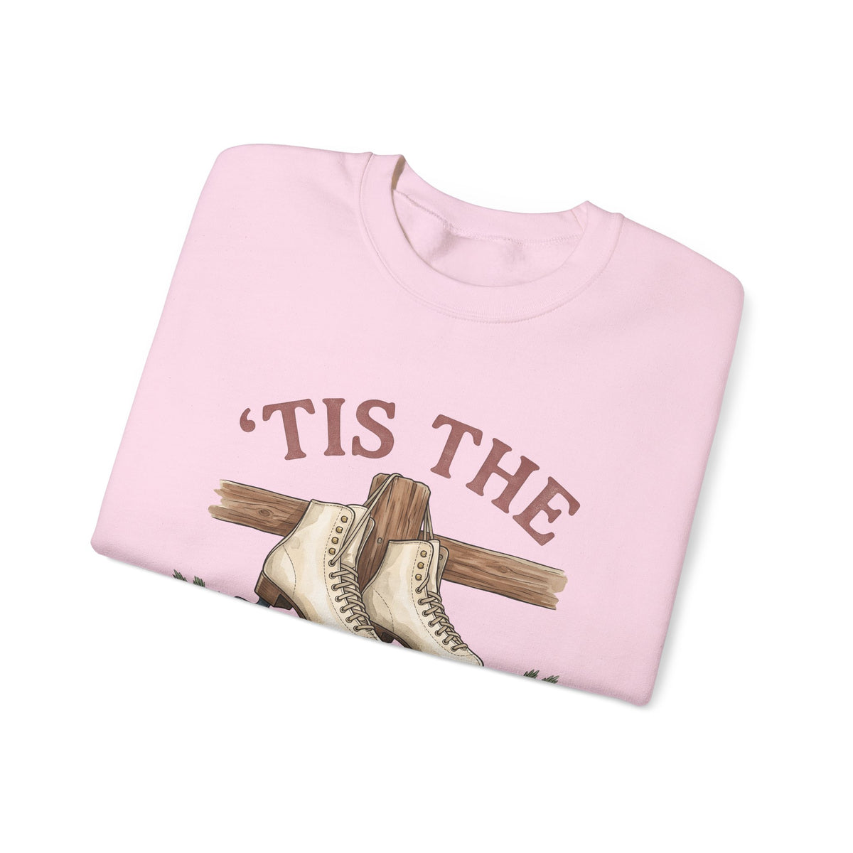 Skating Boots Sweatshirt Christmas Frost Gift Women Doodle Sweatshirt Ice Skates Sweatshirt Christmas Fan Ice Skate Sweatshirt Frosty Graphic Illustration