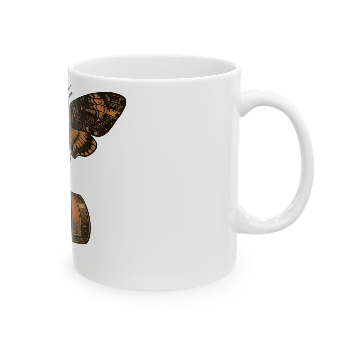Skeleton Moth Mug Halloween Mysticism Gift Women Retro Mug Moth Mug Horror Fan Gothic Mug Occult Graphic Dark Magic Jar Mug